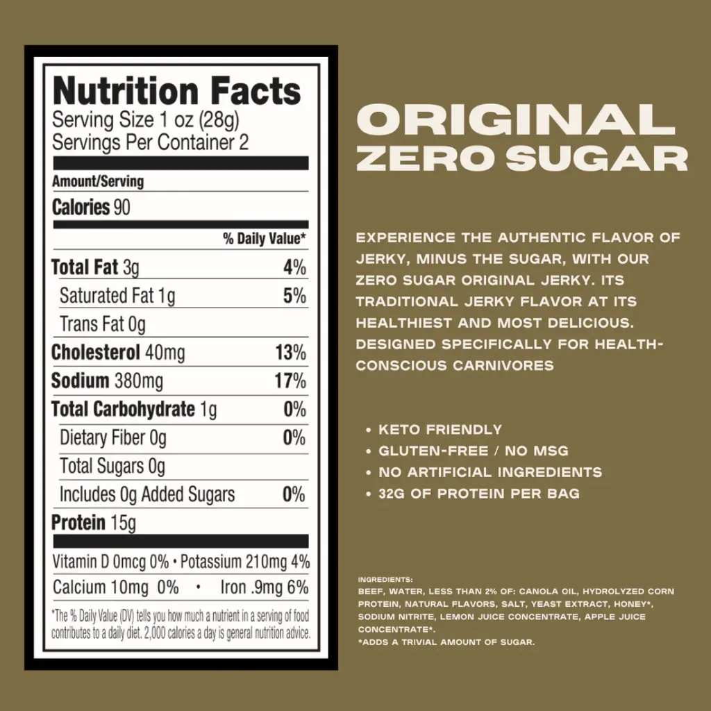 Zero Sugar Beef Jerky